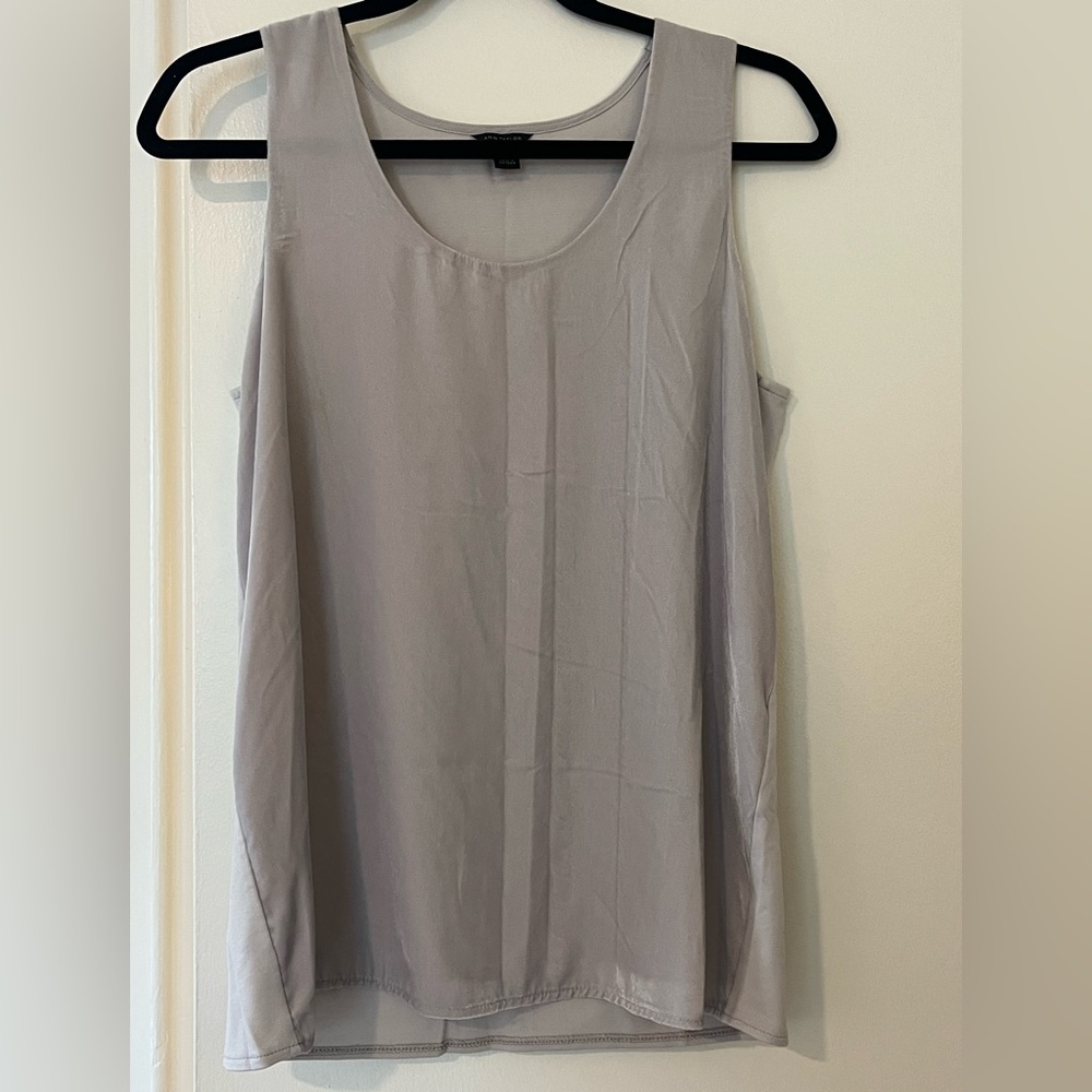 Ann Taylor Gray Sleeveless Velvet Top - Size S